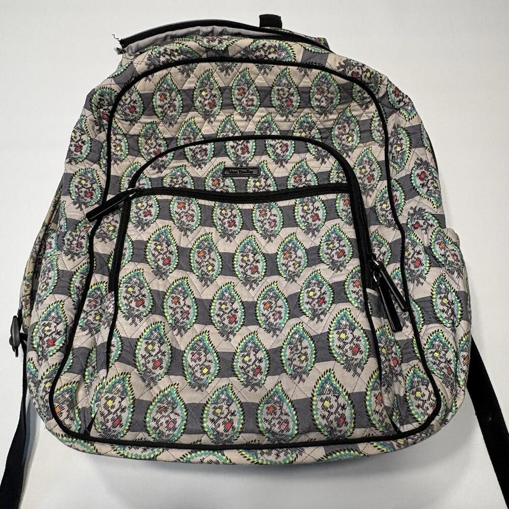 Vera Bradley Quilted Campus Backpack - Rare Pattern (Repair Opportunity) - Picture 1 of 16